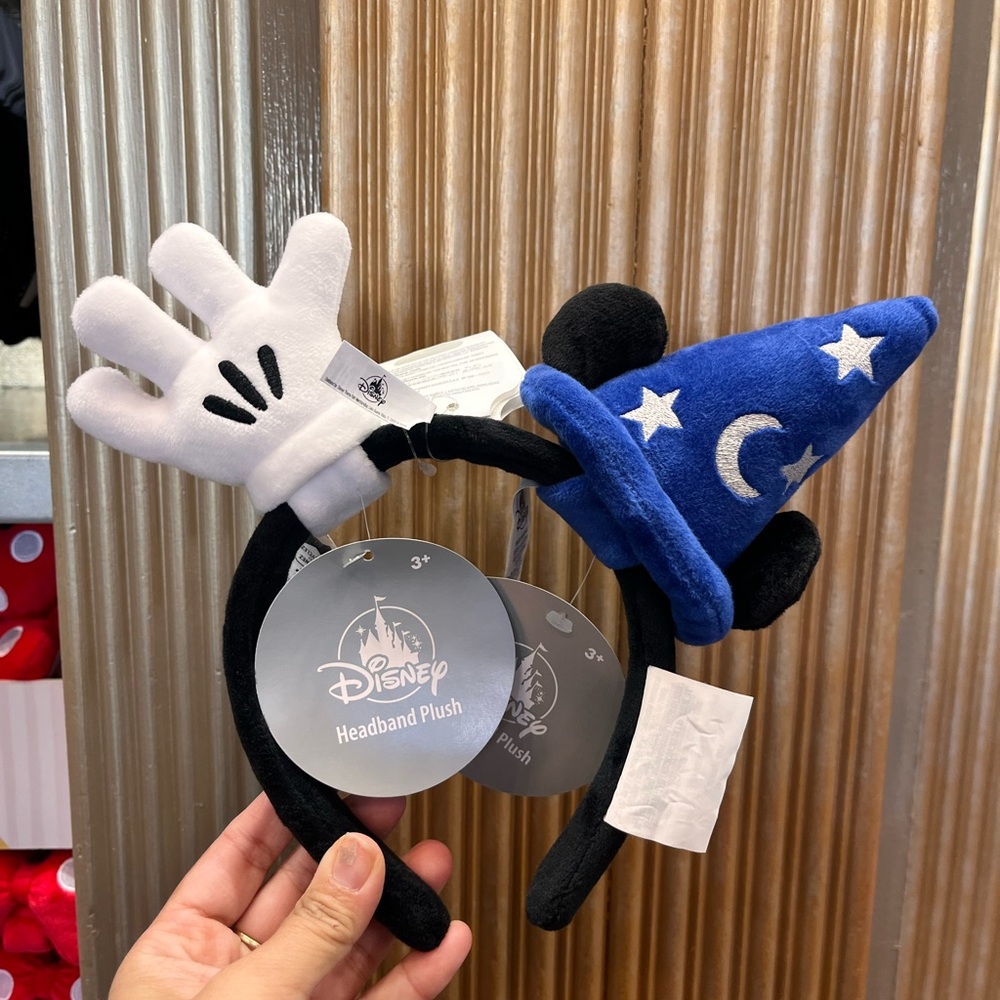 Disney DIY Plush Ears Mickey Magic Sorcerer Blue Hat and Magic Glove Headband